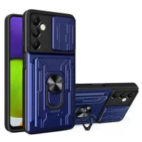Samsung Galaxy A05s Rotary Ring Hybrid Case with Camera Shield - Blue