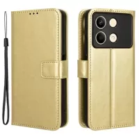Xiaomi Redmi Note 13R Pro Wallet Case with Magnetic Closure - Gold