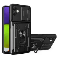 Samsung Galaxy A05 Rotary Ring Hybrid Case with Camera Shield - Black