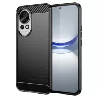 Huawei Nova 12 Brushed TPU Case - Carbon Fiber - Black