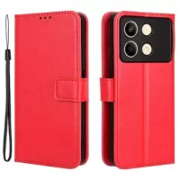 Xiaomi Redmi Note 13R Pro Wallet Case with Magnetic Closure - Red