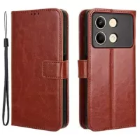 Xiaomi Redmi Note 13R Pro Wallet Case with Magnetic Closure - Brown