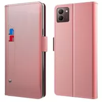 vivo Y27s Makeup Mirror Flip Case - Rose Gold