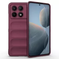 Xiaomi Redmi K70E/Poco X6 Pro Rugged Series TPU Case - Wine Red