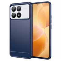 Xiaomi Redmi K70/K70 Pro Brushed TPU Case - Carbon Fiber - Blue