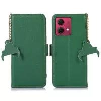 Motorola Moto G84 Wallet Leather Case with RFID - Green