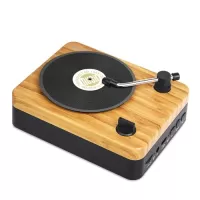 KO-STAR Retro BT5.3 Rechargeable Mini Speaker Playback Wireless Speaker with Vintage Record Player Design AUX IN/TF Card Playback