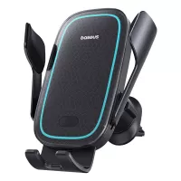 Baseus BS-CM023 15W Wireless Charging Electric Car Phone Holder Air Vent Bracket Mount for iPhone 12 13 14 14 Pro for Hu