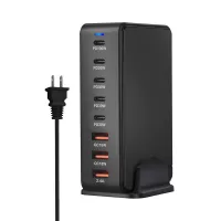 [GaN Tech]Bakeey 268W 8-Port USB PD Charger 3USB-A+5USB-C PD QC Fast Charging Desktop Charging Station EU Plug US Plug f